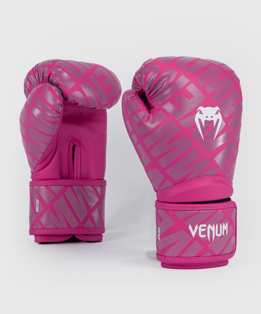 luvas de boxe infantis venum contender 1.5 xt - branco e rosa