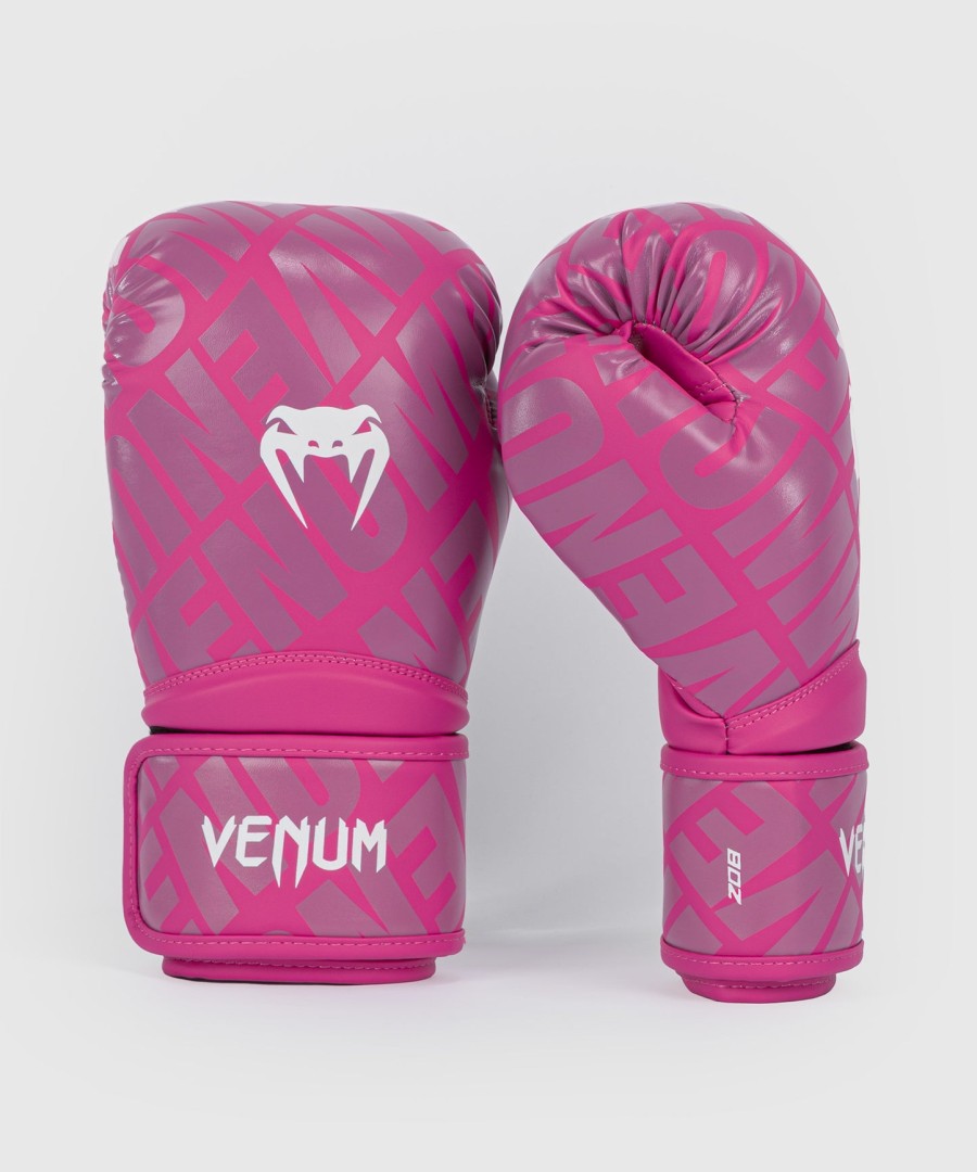 luvas de boxe infantis venum contender 1.5 xt - branco e rosa