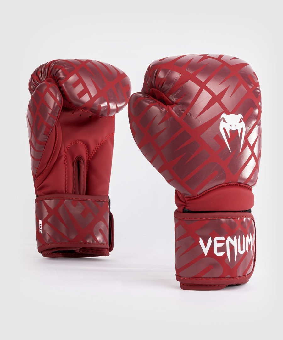 luvas de boxe infantis venum contender 1.5 xt - branco-bordô