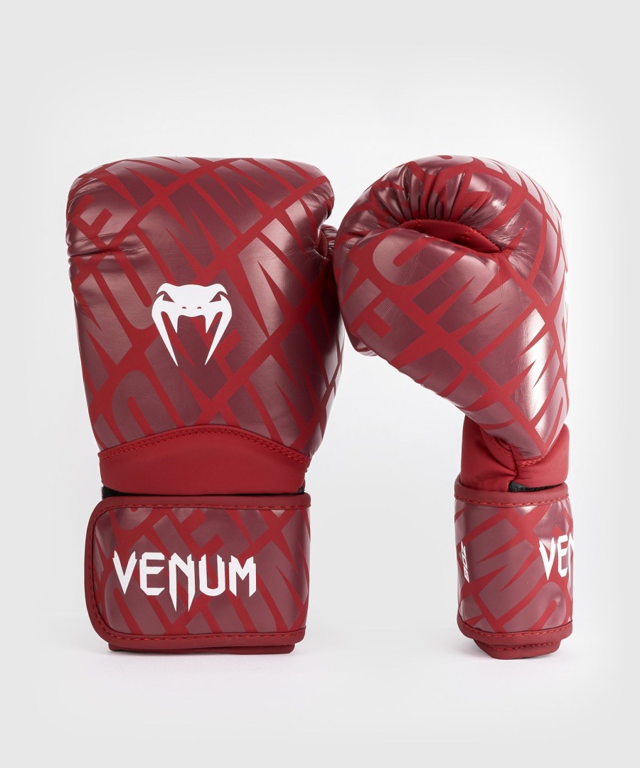 luvas de boxe infantis venum contender 1.5 xt - branco-bordô