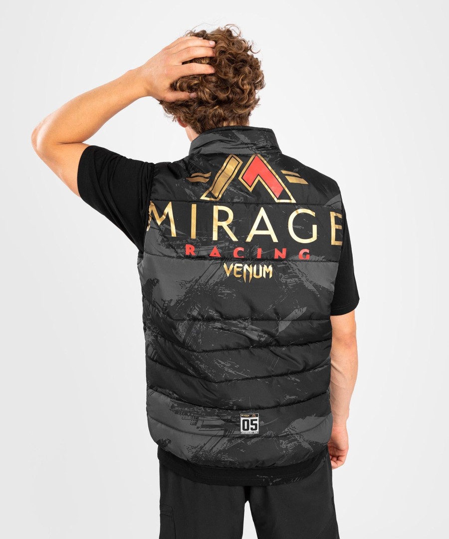 jaqueta de plumas sem mangas venum x mirage - pretodourado