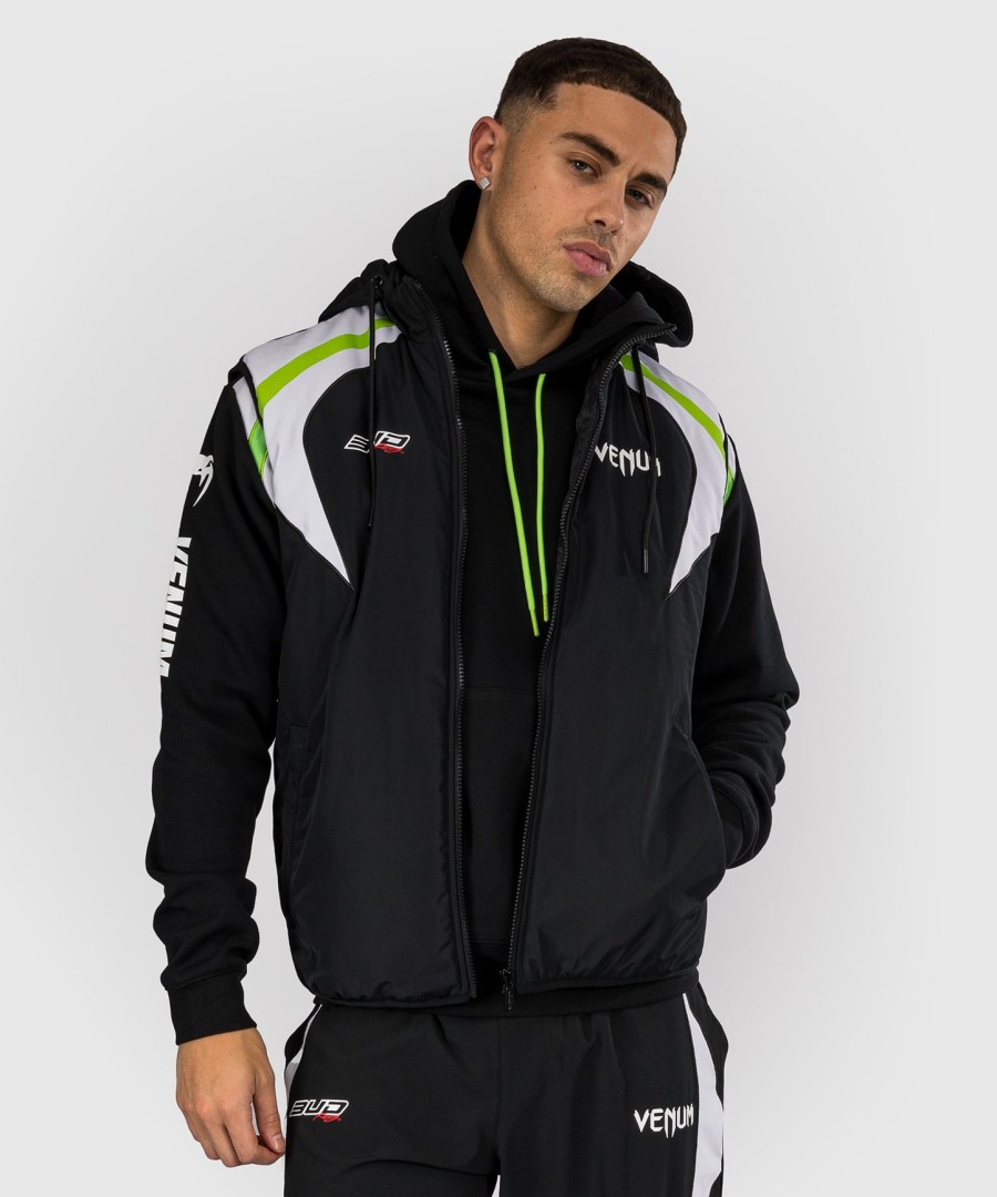 jaqueta de plumas venum x bud racing - pretobrancoverde limão