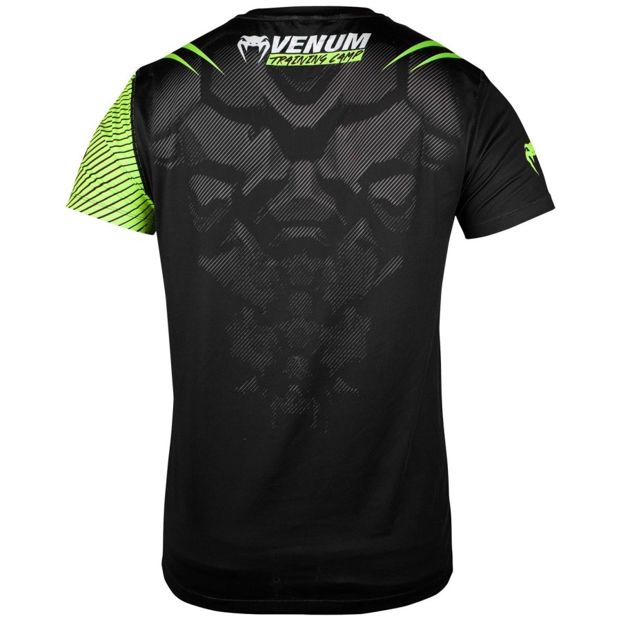 camiseta venum training camp 2.0 dry tech - pretaamarelo neon - exclusiva