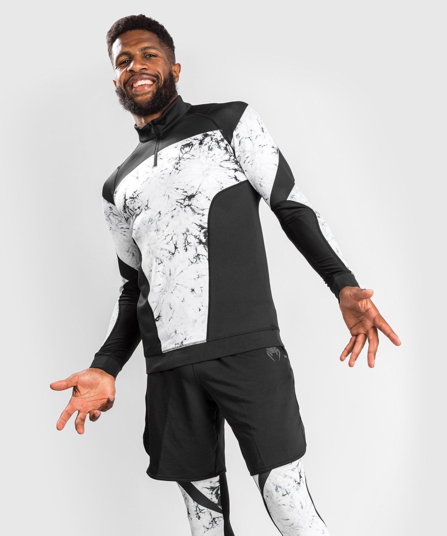 venum g-fit marble dry tech mangas compridas com gola de zíper - mármore