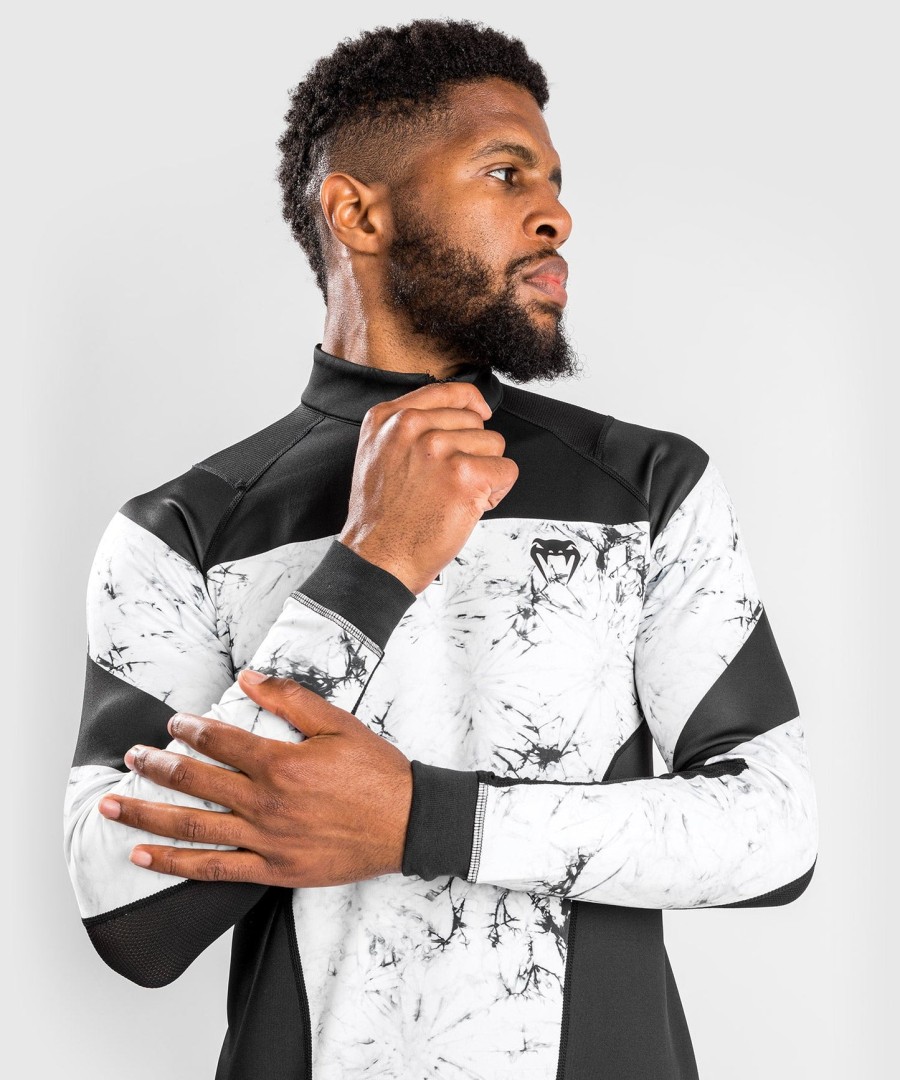 venum g-fit marble dry tech mangas compridas com gola de zíper - mármore