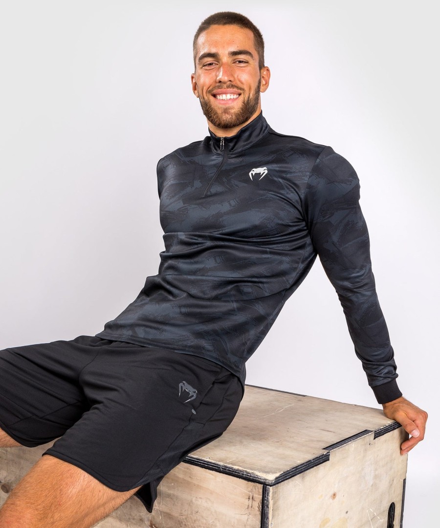 camiseta venum electron 3.0 winter dry tech - manga longa - preta