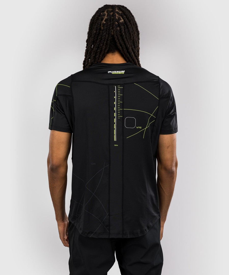 camiseta venum training camp 4.0 dry tech - pretaverde neon