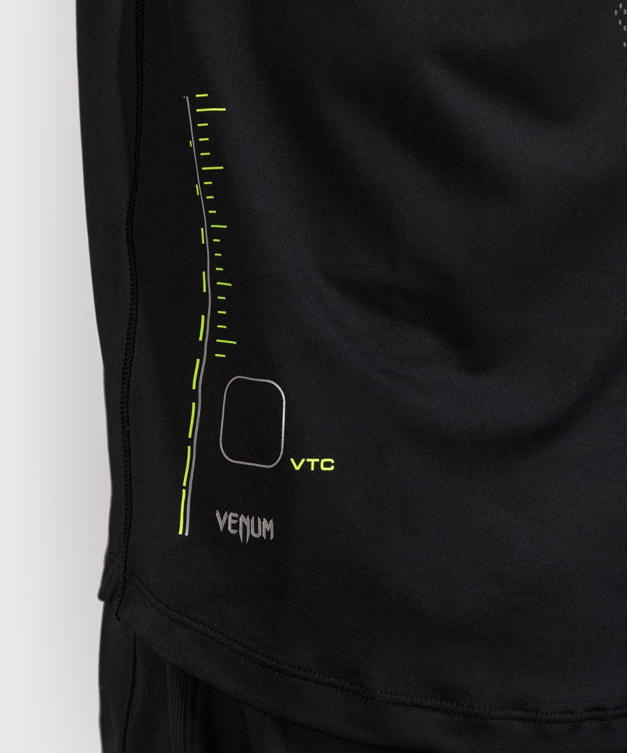camiseta venum training camp 4.0 dry tech - pretaverde neon