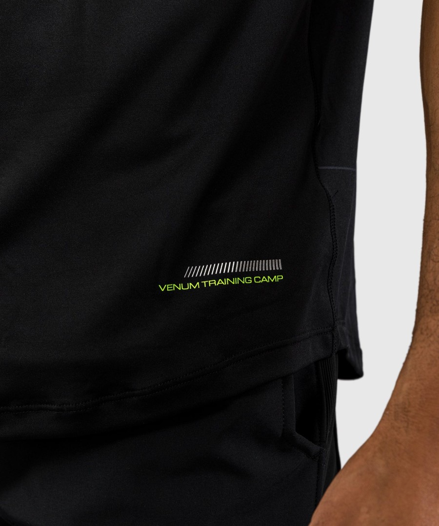 camiseta venum training camp 4.0 dry tech - pretaverde neon