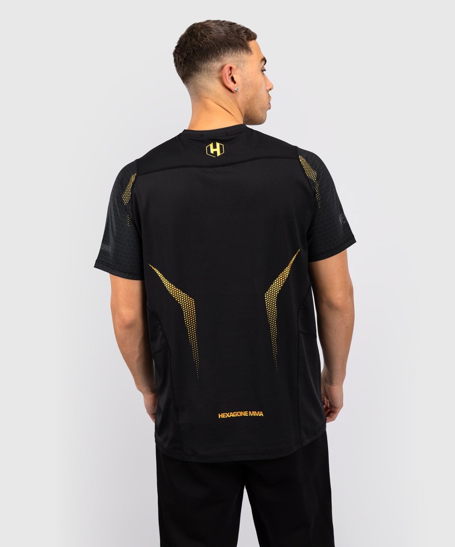 camiseta fk x venum hexagone mma - pretadourada
