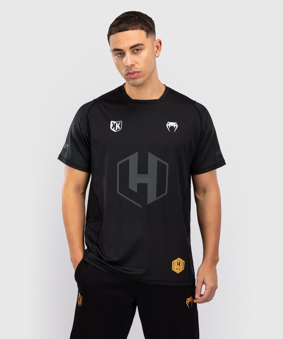 camiseta foot korner x venum hexagon mma - pretaprateada
