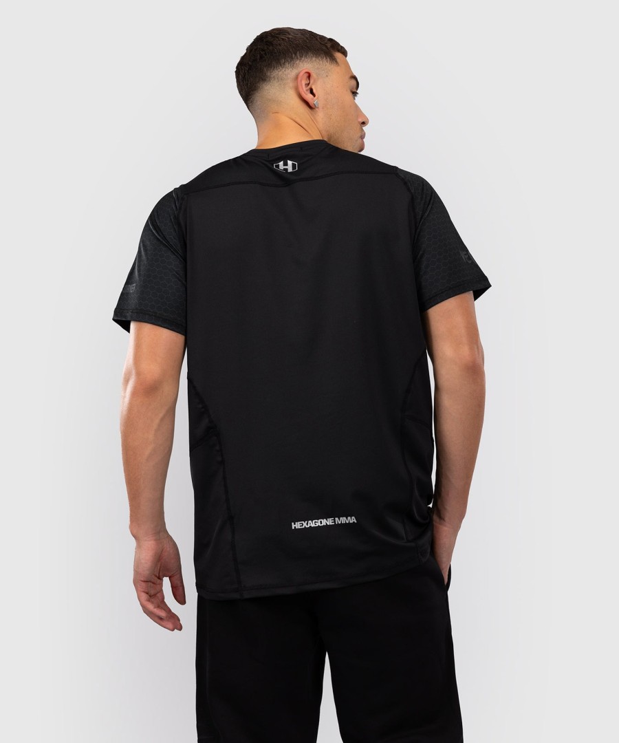 camiseta foot korner x venum hexagon mma - pretaprateada