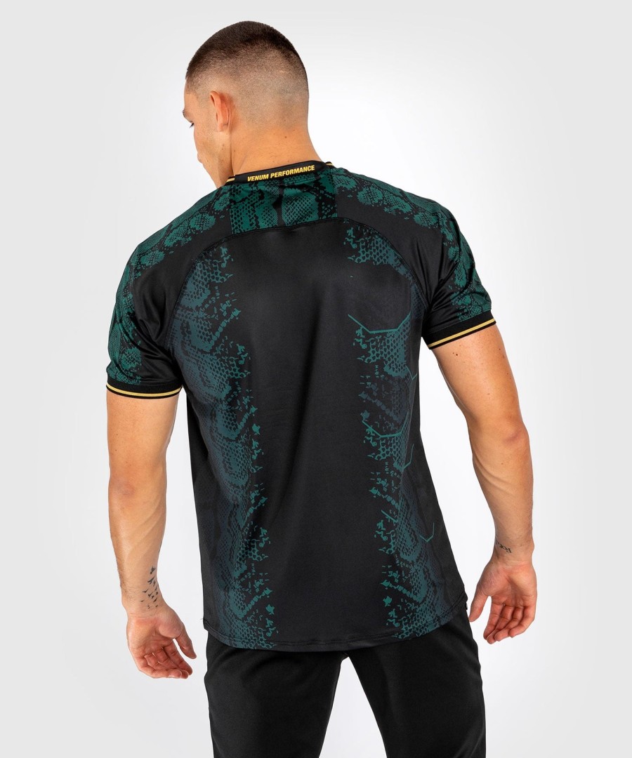 camisa autêntica ufc adrenaline by venum fight night para homem - edição esmeralda - verdepretodourado