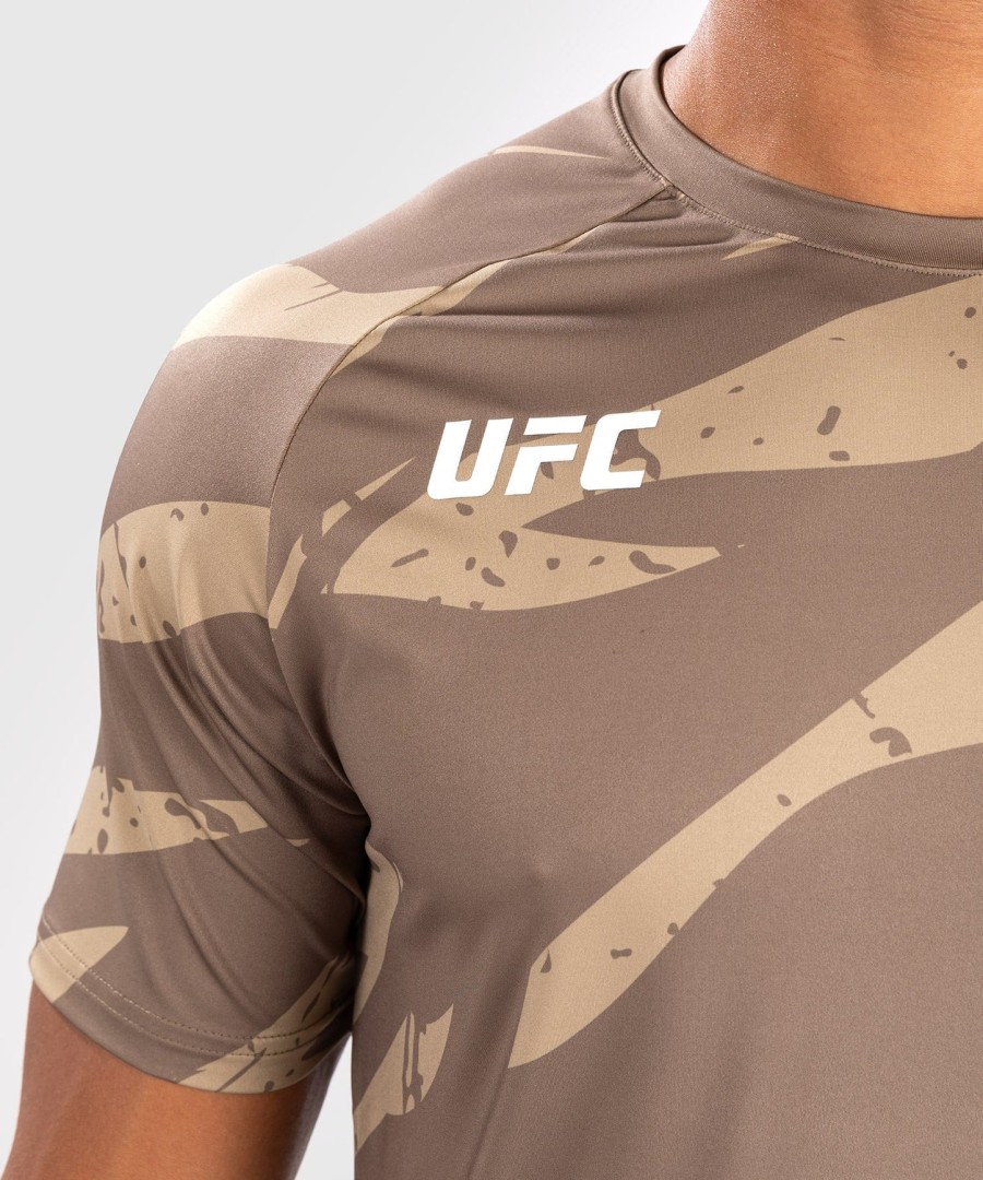 camiseta masculina ufc adrenaline by venum fight week dry-tech - camuflagem deserto