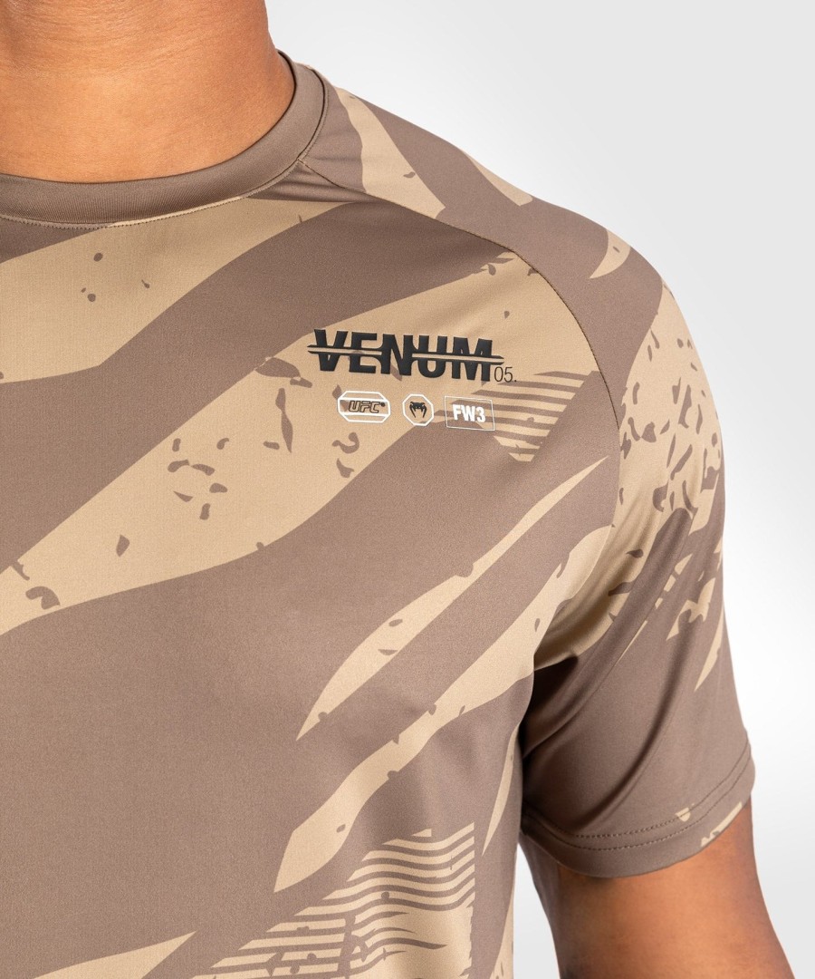 camiseta masculina ufc adrenaline by venum fight week dry-tech - camuflagem deserto