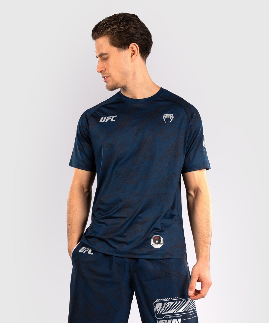 camiseta masculina ufc fusion by venum fight week dry-tech - azul oceânico