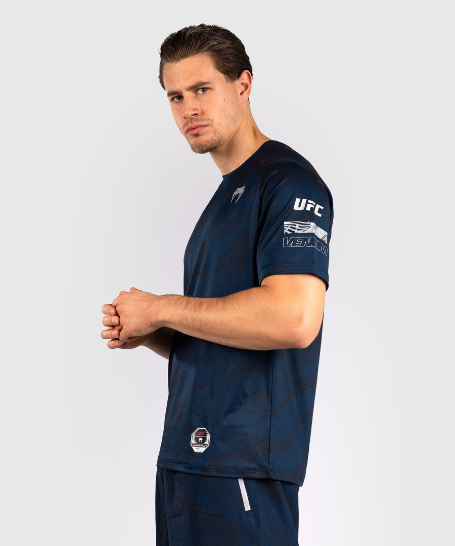 camiseta masculina ufc fusion by venum fight week dry-tech - azul oceânico