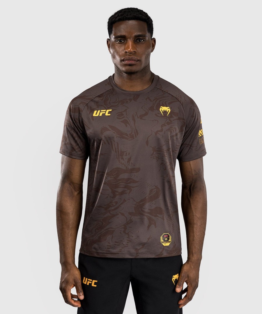 camiseta masculina ufc fusion by venum fight week dry-tech - marrom terra