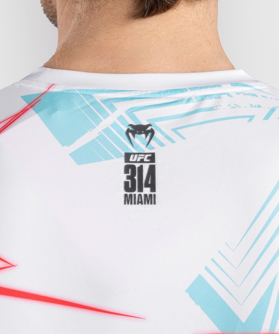 camiseta masculina ufc fusion by venum miami edition fight week dry-tech - branca