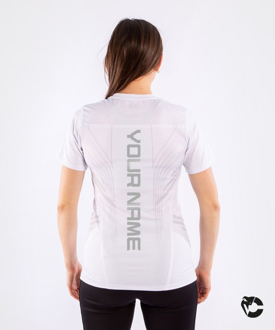 camisa de entrada personalizada e autêntica do ufc venum fight night para mulheres - branca