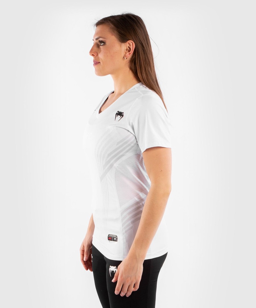 camisa de entrada personalizada e autêntica do ufc venum fight night para mulheres - branca