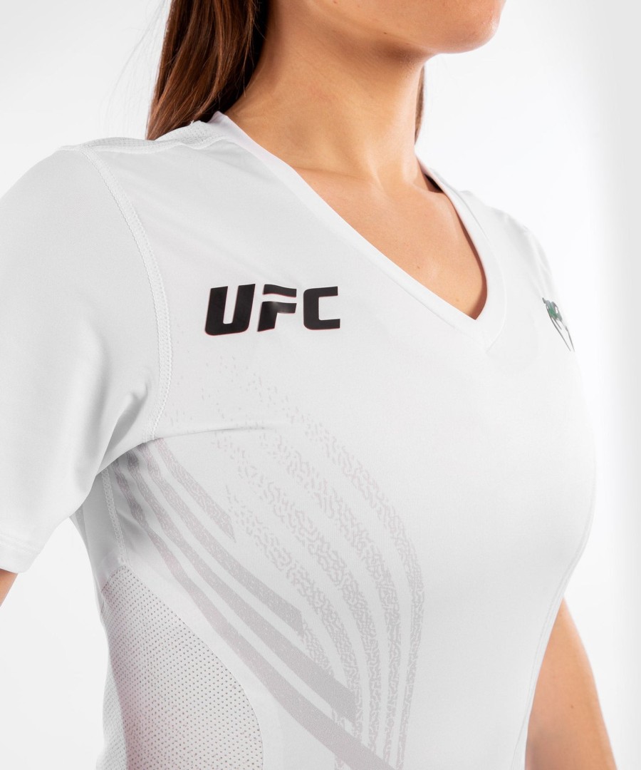 camisa de entrada personalizada e autêntica do ufc venum fight night para mulheres - branca