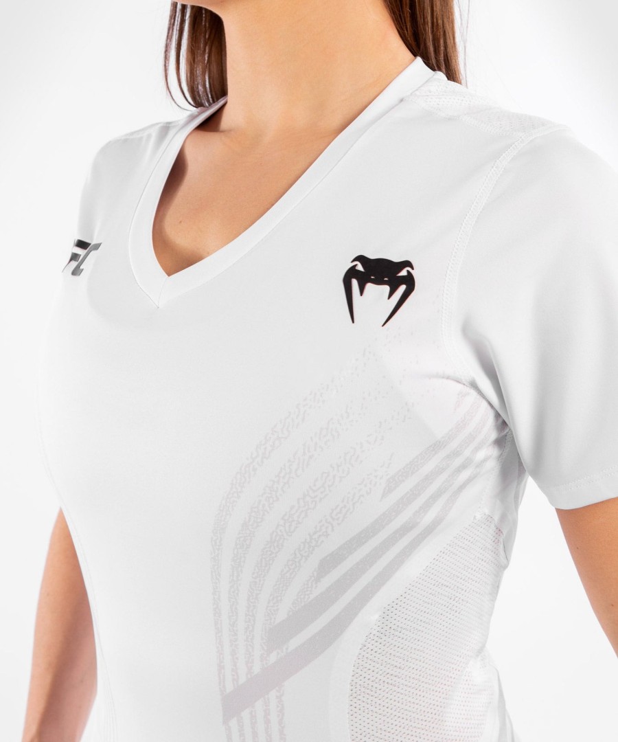 camisa de entrada personalizada e autêntica do ufc venum fight night para mulheres - branca