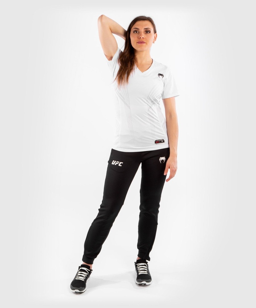 camisa de entrada personalizada e autêntica do ufc venum fight night para mulheres - branca
