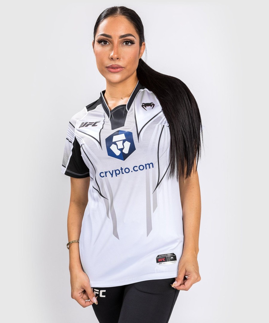 uniforme autêntico ufc venum fight night 2.0 da venum - camisa de entrada feminina - branca