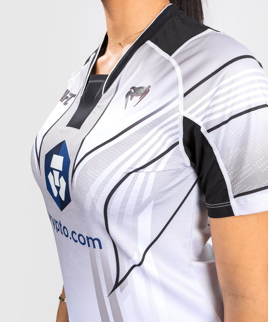 uniforme autêntico ufc venum fight night 2.0 da venum - camisa de entrada feminina - branca