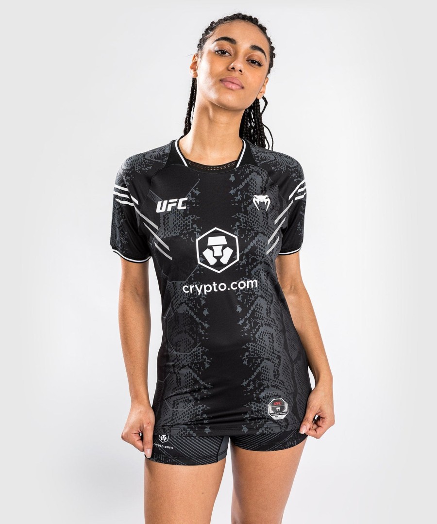 camisa de entrada autêntica do ufc adrenaline by venum fight night para mulheres - preta