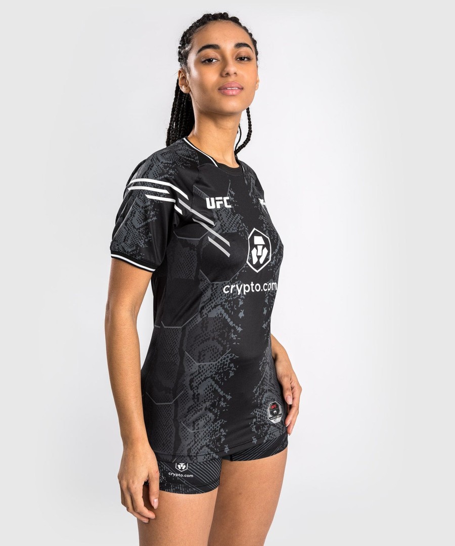 camisa de entrada autêntica do ufc adrenaline by venum fight night para mulheres - preta