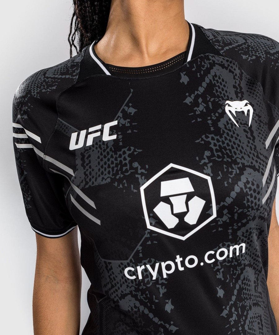 camisa de entrada autêntica do ufc adrenaline by venum fight night para mulheres - preta