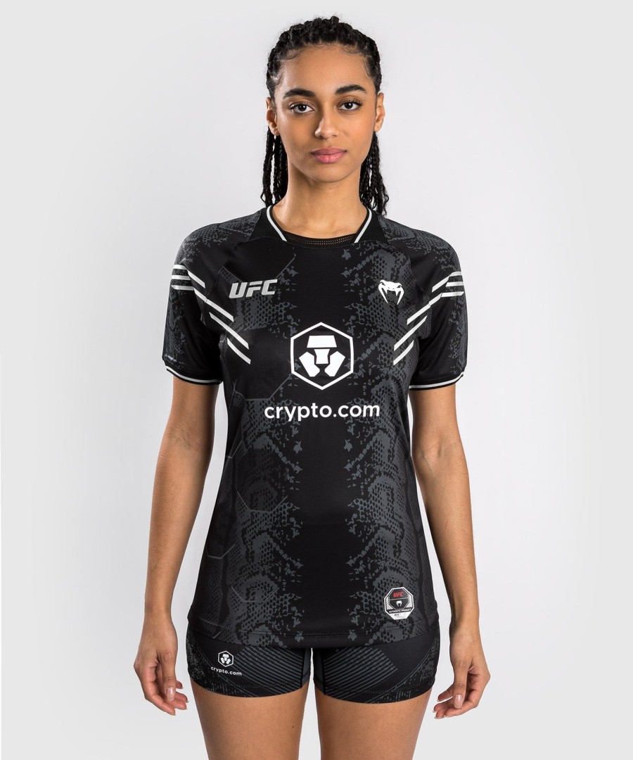 camisa de entrada autêntica do ufc adrenaline by venum fight night para mulheres - preta