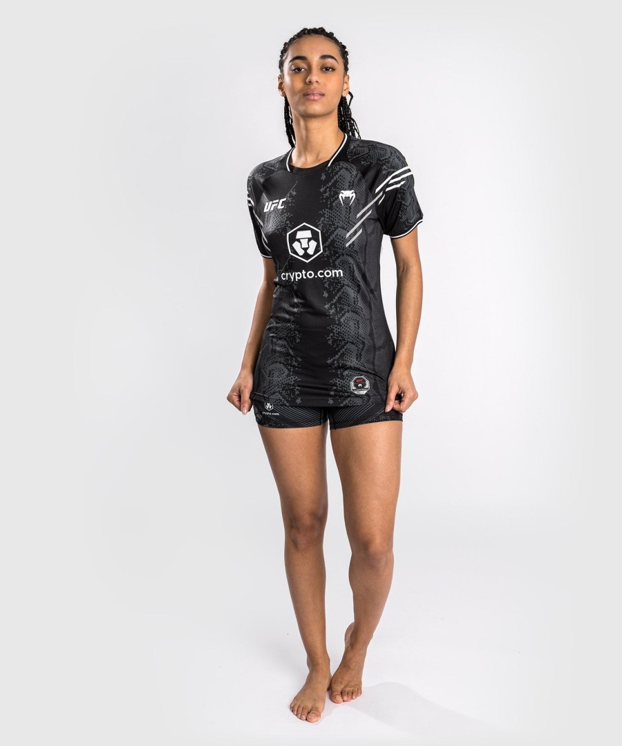 camisa de entrada autêntica do ufc adrenaline by venum fight night para mulheres - preta
