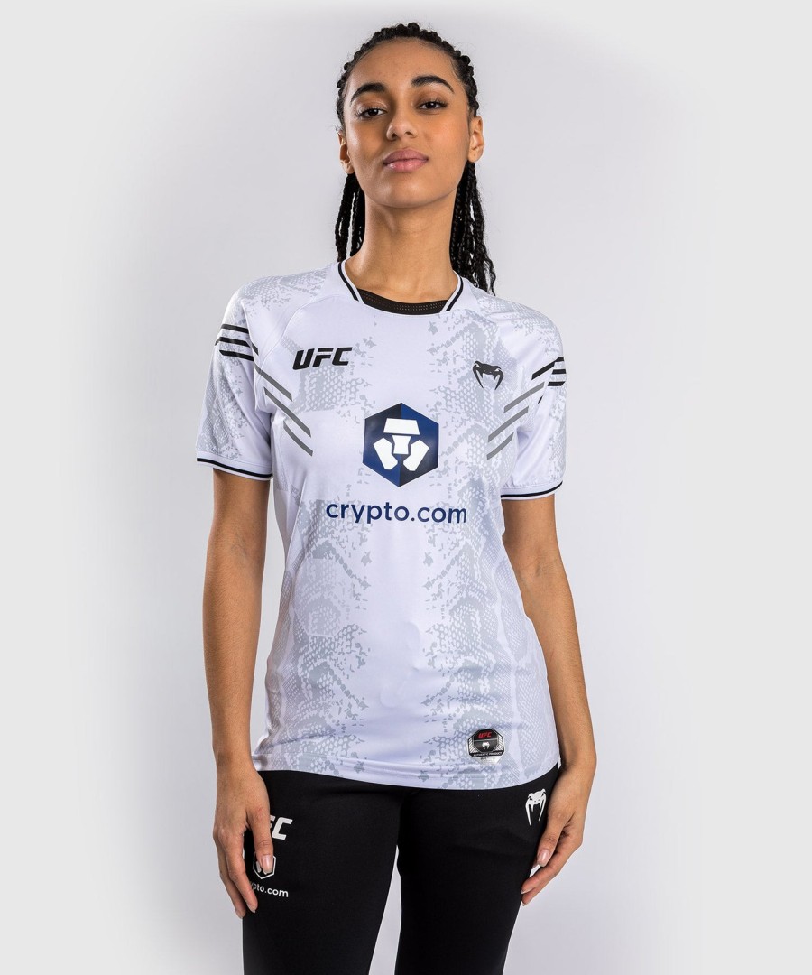 camisa de entrada autêntica do ufc adrenaline by venum fight night para mulheres - branca