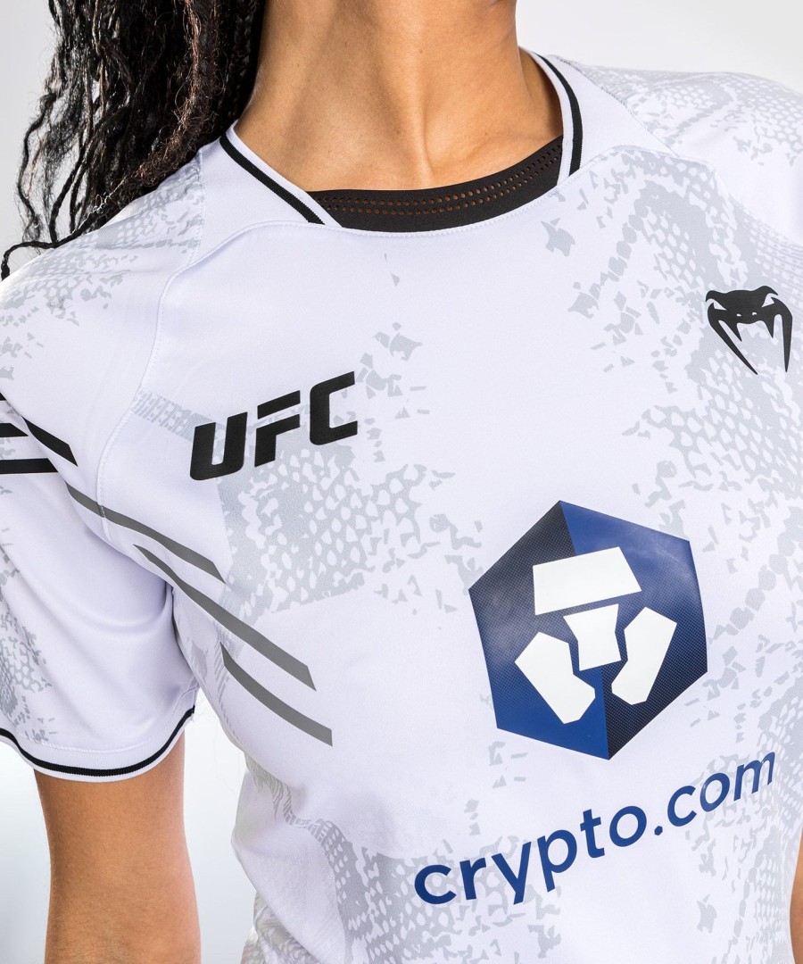 camisa de entrada autêntica do ufc adrenaline by venum fight night para mulheres - branca