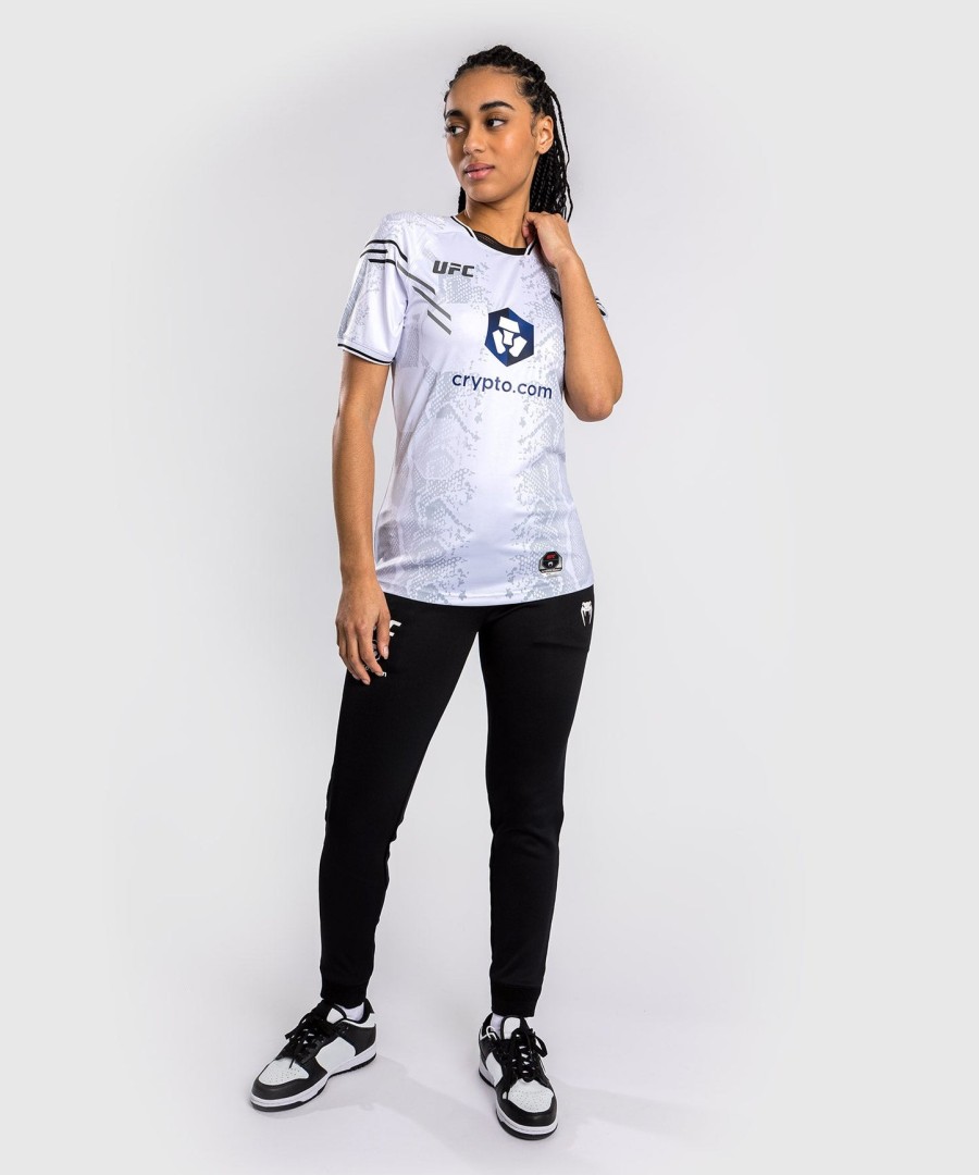 camisa de entrada autêntica do ufc adrenaline by venum fight night para mulheres - branca