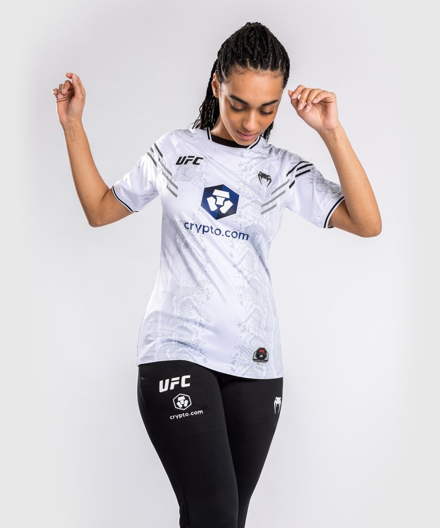 camisa de entrada autêntica do ufc adrenaline by venum fight night para mulheres - branca
