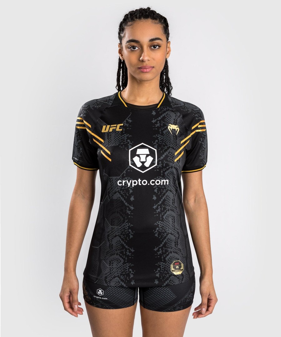 camisa de entrada autêntica para o ufc adrenaline by venum fight night para mulheres - campeã