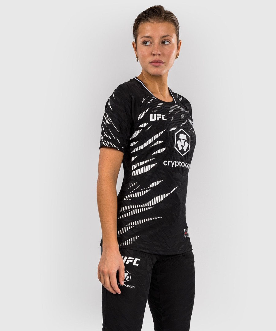 camisa de entrada autêntica do ufc fusion by venum fight night para mulheres - preta