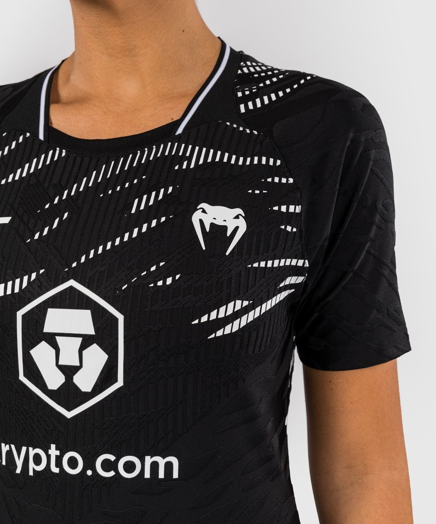 camisa de entrada autêntica do ufc fusion by venum fight night para mulheres - preta