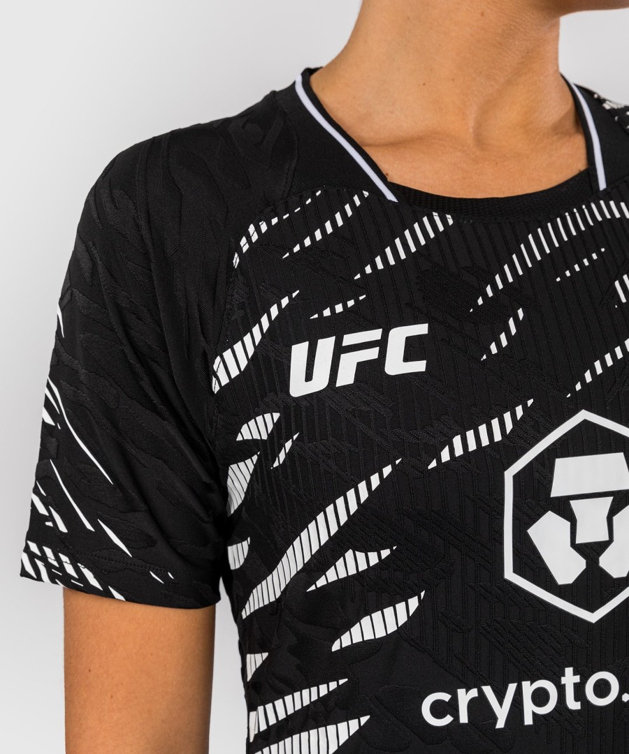 camisa de entrada autêntica do ufc fusion by venum fight night para mulheres - preta