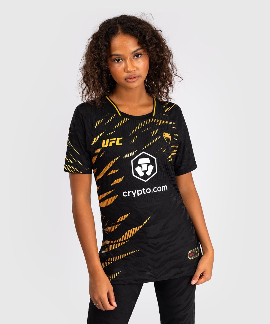 camisa de entrada autêntica do ufc fusion by venum fight night para mulheres - campeã