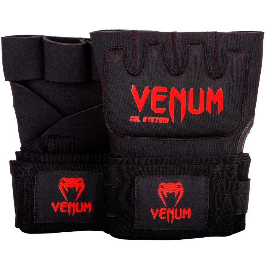 venum gel kontact quick wraps - pretovermelho