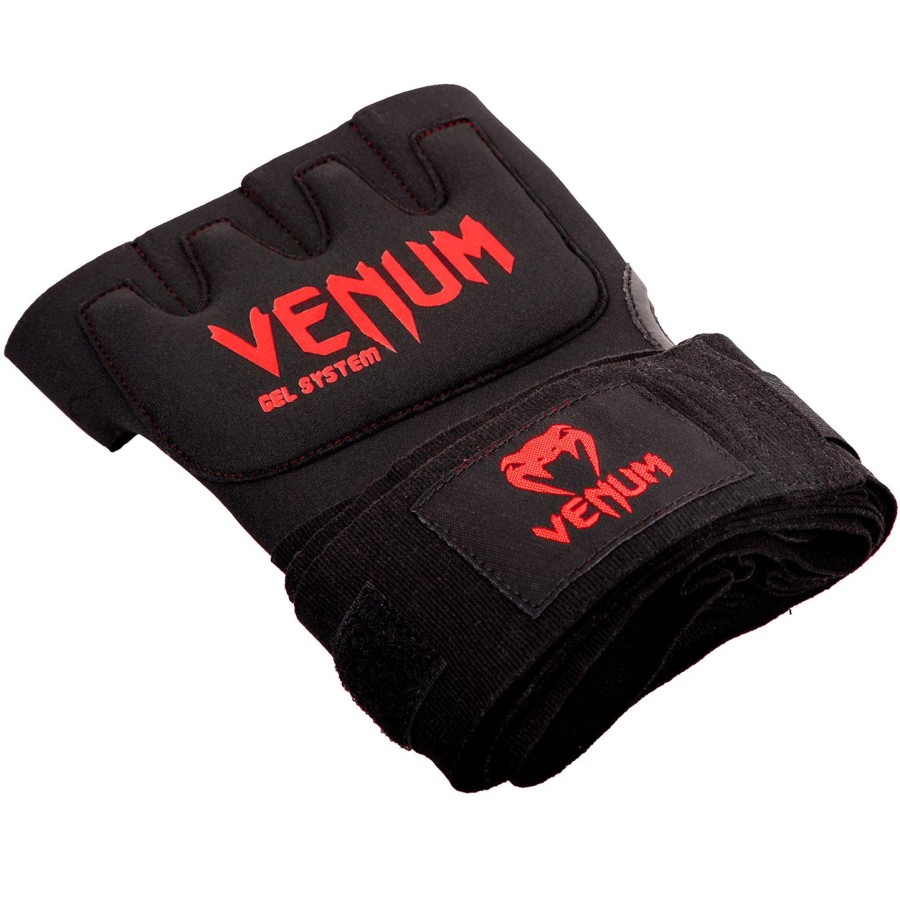 venum gel kontact quick wraps - pretovermelho