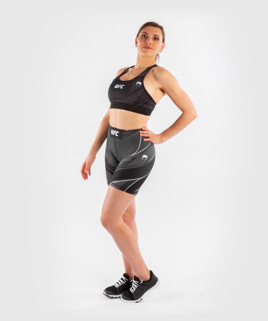 shorts ufc venum authentic fight night vale tudo feminino - comprimento longo - preto