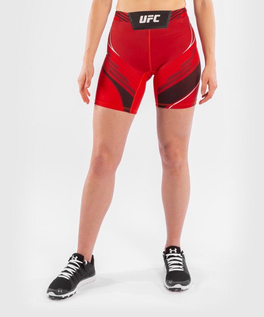 shorts ufc venum authentic fight night feminino vale tudo - comprimento longo - vermelho