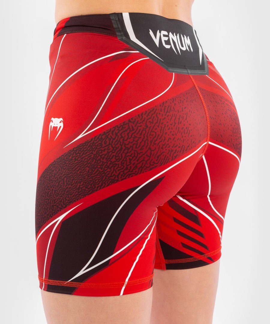 shorts ufc venum authentic fight night feminino vale tudo - comprimento longo - vermelho
