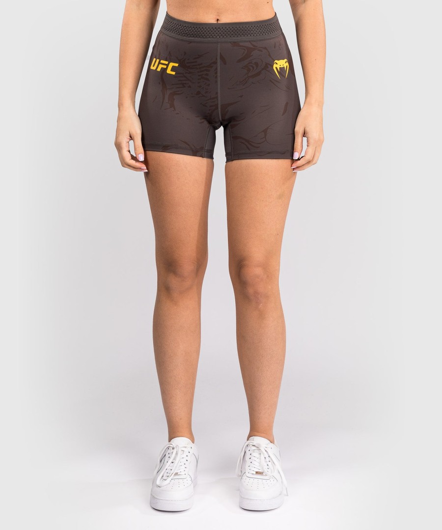 ufc fusion by venum fight week short feminino vale tudo - marrom terrano